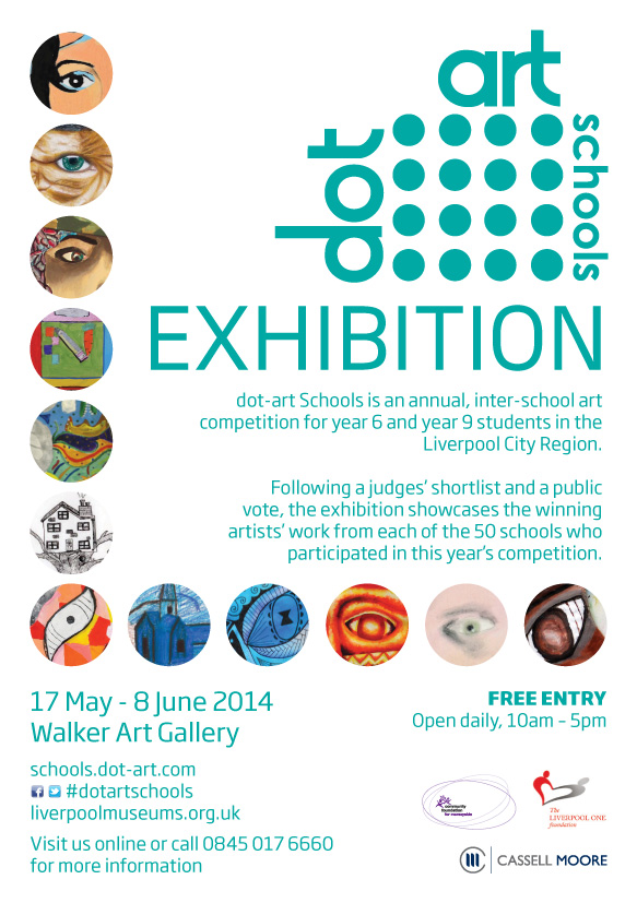dot-art Schools exhibition flyer, back