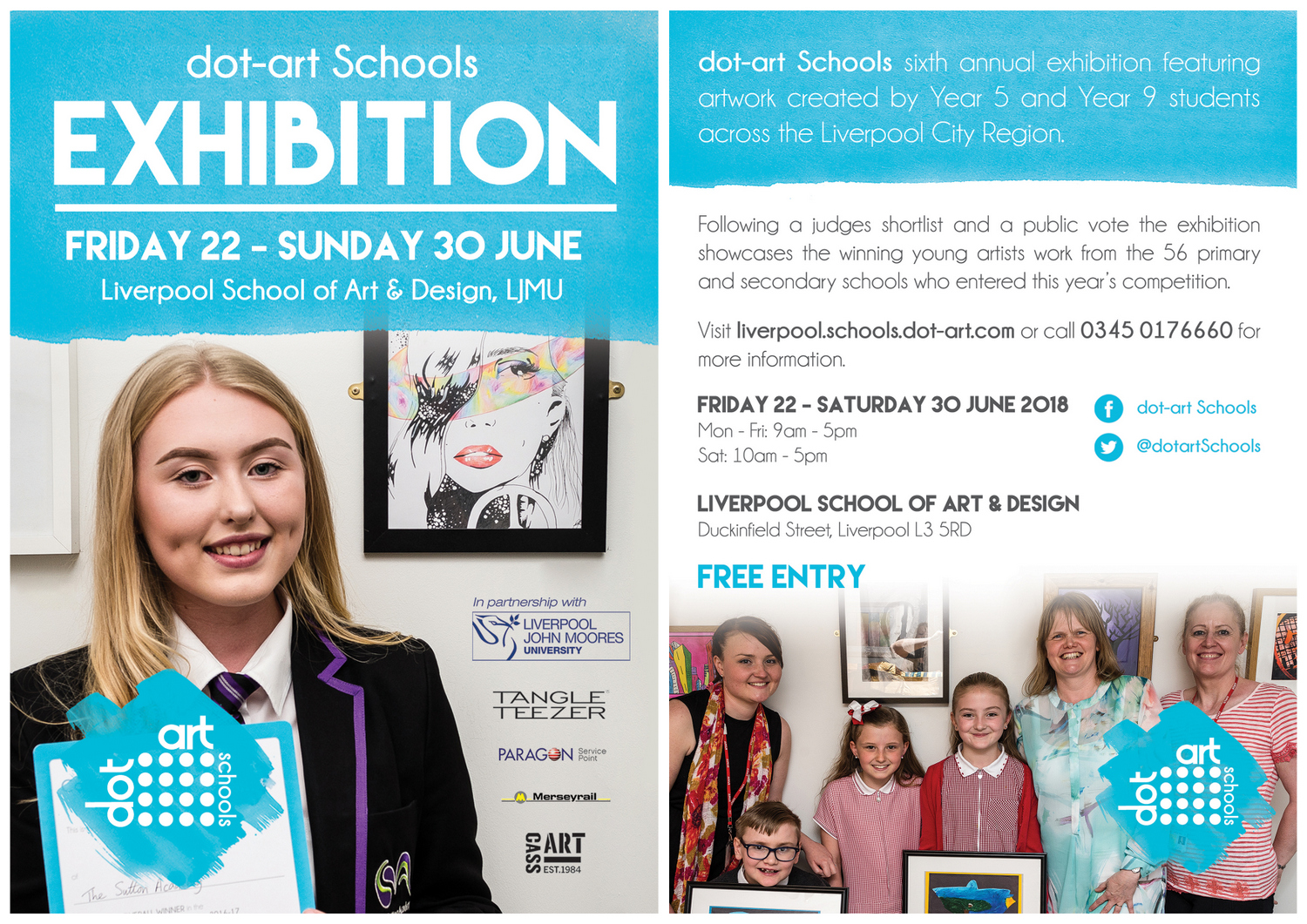 dot-art Schools Exhibition Flyer 2018